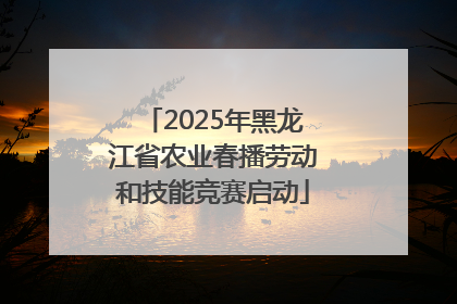 2025年黑龙江省农业春播劳动和技能竞赛启动